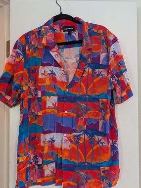 Bonobos Multicolor Tropical Print Short-Sleeve Button-Down Shirt